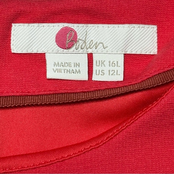 BODEN Ponte Midweight Knit Colorblock Midi Dress Size 12L - Picture 12 of 14